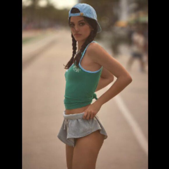 Brand New Daily Practice by Anthropologie Heather Bleacher Shorts - Picture 3 of 6